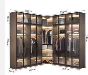 Armario con Espejo de Tendencia 2025/Clóset de Madera con Espejo, Mueble de Almacenamiento de Ropa Personalizado para el Hogar - Product Image 2