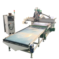 Línea de enrutador CNC para gabinetes de cocina de madera y muebles de panel con software de anidamiento-Línea de procesamiento de productos de madera