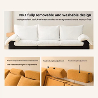 Sofá Eléctrico de Tres Plazas con Diseño Vertical, Tapizado en Chenille Retro-Vintage, Esponja de Alta Densidad, Tela Lavable y Completamente Desmontable