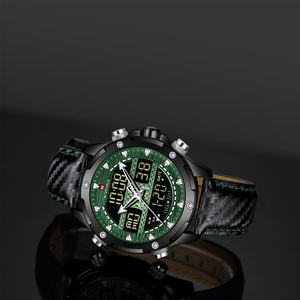 สำหรับ <span class=keywords><strong>Naviforce</strong></span> 9194นาฬิกาข้อมือสแตนเลสผู้ชายนาฬิกาควอทซ์แนวสปอร์ตชั้นนำพร้อมเคสอัลลอย LED ดิจิทัลกันน้ำ - Product Image 5