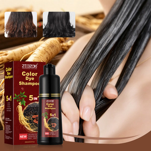 Shampoo Colorante al Ginseng 250ml, Tinta Permanente Nera per <span class=keywords><strong>Capelli</strong></span>, Copre al 100% i <span class=keywords><strong>Capelli</strong></span> <span class=keywords><strong>Bianchi</strong></span>, per Uso Domestico - Product Image 4