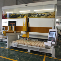 Machine de découpe de pierre horizontale multi-ponts, système CNC contrôlé par PLC, 3+1 axes, pour usage commercial