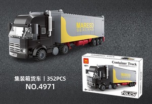 Bloco de construção de wange, brinquedo infantil 4971, educacional para meninos e meninas, técnica para <span class=keywords><strong>lepining</strong></span>, diy, contêiner de tijolos, carro de caminhão - Product Image 2