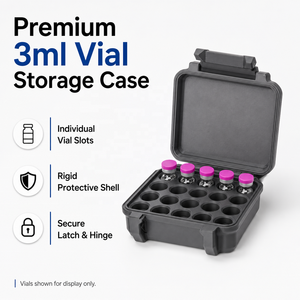 กล่องเก็บหลอดอินซูลินแบบพับได้ 20 ช่อง ทำจากพลาสติกแข็ง สำหรับเก็บตัวอย่างในห้องปฏิบัติการ ขนาด 3/5/10 มล. - Product Image 2