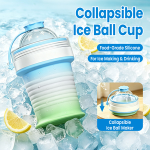 Gobelet à glaçons en silicone portable, pliable, réutilisable, anti-fuite, sans BPA, pour les voyages d'été, pour café et jus, directement de l'usine - Product Image 4