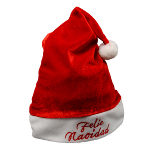 Crazy Party Adulte Personnalisé Chapeau De Père Noël Décoration Flanelle Imprimé Chapeau De Noël - Product Image 1