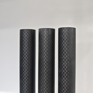 Tubos de Fibra de Carbono 3K, Tejido Negro, Forma Redonda, Material Ligero de Alta Resistencia para Aplicaciones Industriales - Product Image 2