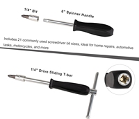 Kit d'outils portables 46 pièces en acier au carbone avec tournevis, embouts, clé à cliquet et outils combinés pour réparation automobile, manuel, vert, robuste