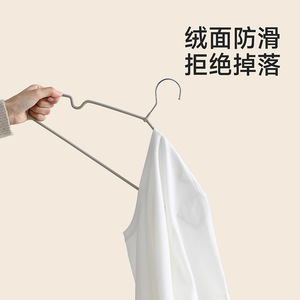 Adult Clothes Hanger Velvet Non Slip Shoulder Pad Light Lotus Gray Creamy White 10 Pcs Each Coat Hanger Storage Organizer - Product Image 5