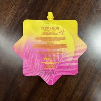 Pochettes à bec verseur personnalisées imprimées thermoscellées pour lotion solaire, crème pour les mains, gel douche – Emballage plastique scellé en forme irrégulière