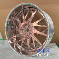 Jantes forgées RCSR 18 20 22 24 26 pouces, multi-rayons avec lèvre polie, jante en alliage 2 pièces 5x120 5x127 pour voitures de luxe