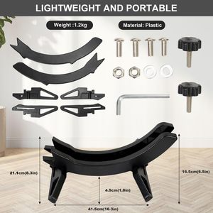 Support de stationnement de vélo réglable en ABS pour montage au sol, intérieur/extérieur, pour roues avant et arrière, gain de place, pour vélos de route, VTT et Fat Tire - Product Image 2