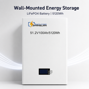 51.2V 100Ah 5.12kWh Wall <b>Mounted</b> LiFePO4 <b>Battery</b> Pack 6000 Cycles Smart BMS Cloud EU Stock Off-grid Home Solar Storage System - Product Image 4