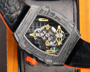 Reloj Mecánico Conmemorativo del 10º Aniversario del Tenis 27-04 con Esfera de Malla de Acero y Manecillas Huecas - Product Image 2