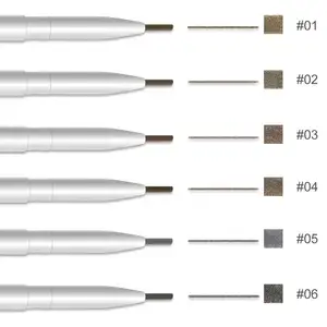 वर्णक वाटरप्रूफ स्लिम स्वचालित आईब्रो पेंसिल पेन क्रूरता मुक्त ओएम ओडम कस्टम लोगो आई ब्रोव पेंसिल निजी लेबल