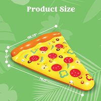 Factory Spot Aufblasbare Pizza Slice Floating Summer Pool Strand Wasser floß PVC Fun Triangle Floating Bed