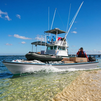 Grandsea 7m luxe en fibre de verre Wasen bateau insubmersible nouvel état avec moteur hors-bord à essence pour la pêche sportive