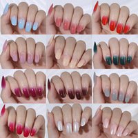 Faux ongles à presser en ABS, design tendance, couvrance totale, pour doigts