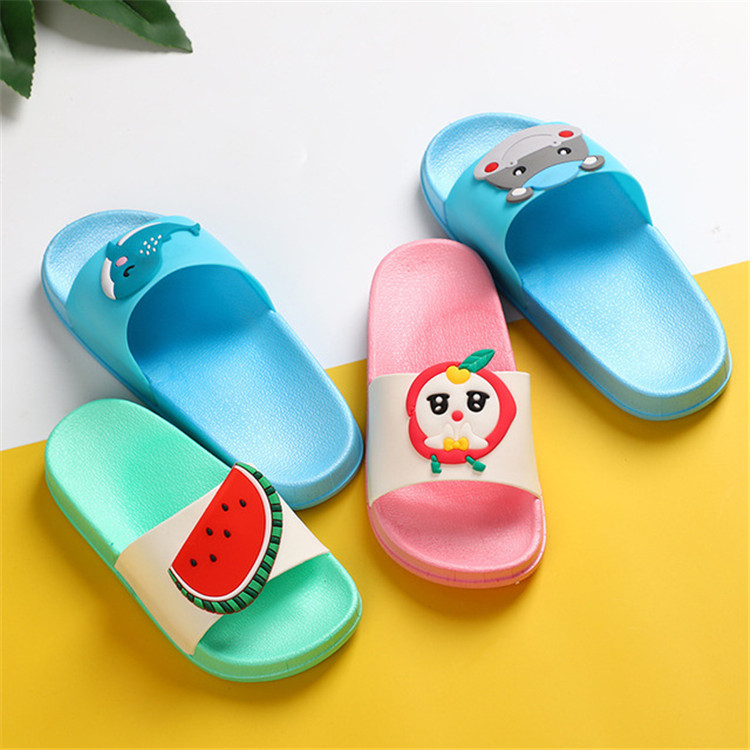 Children's Summer Good Quality Slippers House Slides Sandals Shoes Cute Cartoon Fruits Beach Flip Flops Kids EVA Slippers