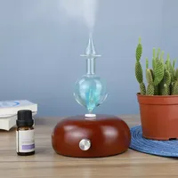 Diffuseur d'huiles essentielles ultrasonique sans eau en verre 3D en bois de haute qualité 10 ml 30 ml pour usage domestique