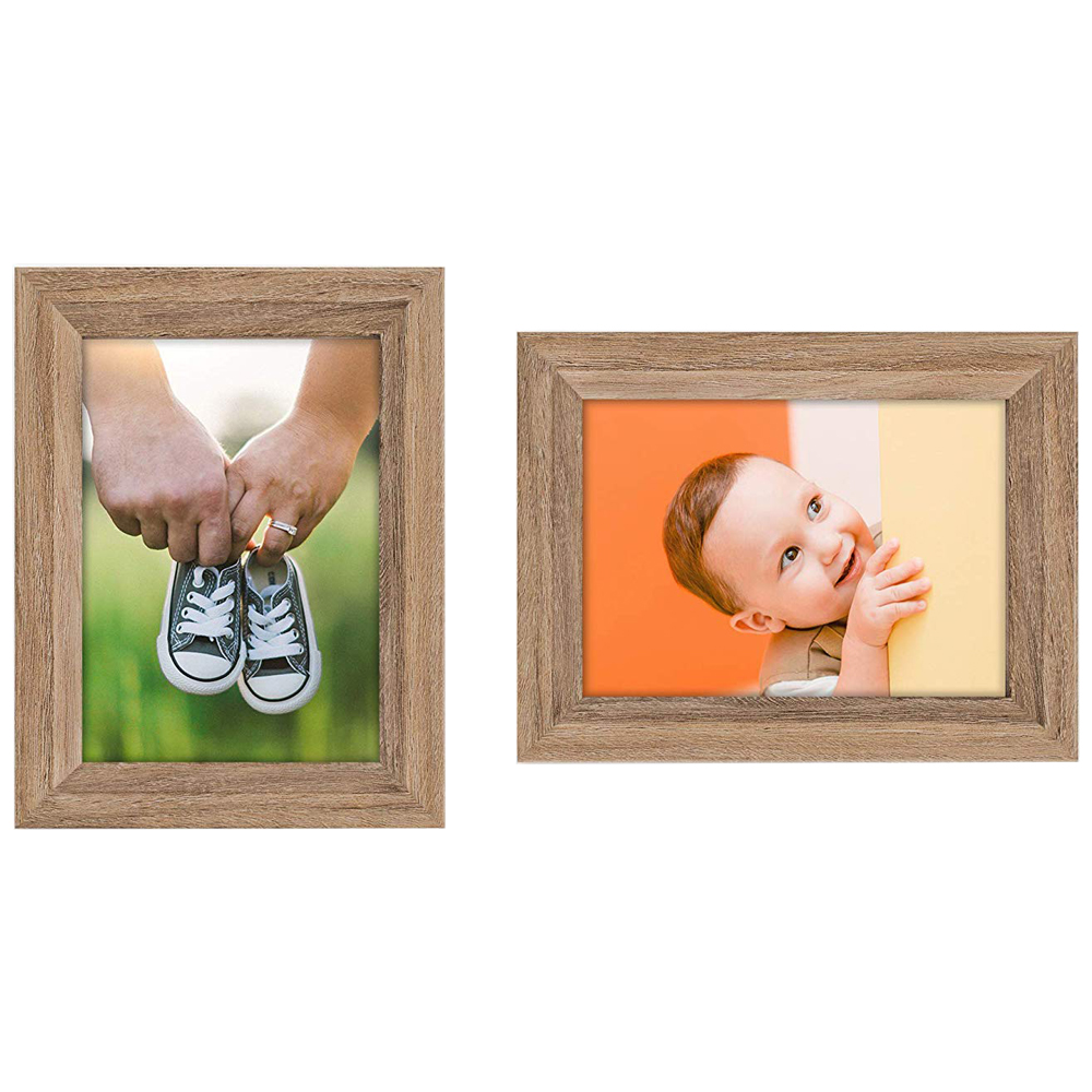 5x7 Cadre Photo Chêne Foncé Cadre Photo En Bois Composite En Bois pour Les Murs ou Les Tableaux Souvenirs Collection