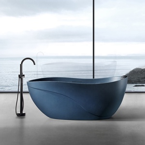Vasca da Bagno Ovale Moderna Giapponese per Adulti, Vasca Freestanding per Bagno Interno - Product Image 5
