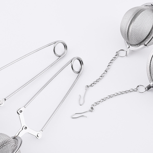 Infuseur à thé en gros à prix abordable, fabriqué en Chine, en acier inoxydable, avec chaîne à billes, ustensiles en métal, tailles 4,5 cm, 5,5 cm, 7 cm, 9 cm - Product Image 3