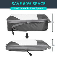 Ensemble Personnalisé de 6 Pièces Organisateur de Compression Portable Étanche Cubes d'Emballage Valise de Voyage Bagage Sac Fermeture à Glissière Sac à Chaussures