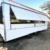 Fenêtre de service relevable en panneau composite d'aluminium pour camion de restauration, remorque de concession, cuisine mobile