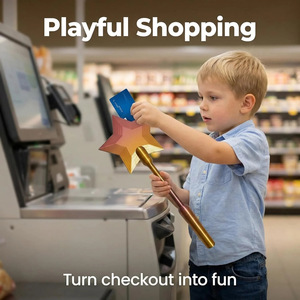 Tarjetero <span class=keywords><strong>de</strong></span> pago sin contacto impreso en 3D con diseño <span class=keywords><strong>de</strong></span> varita mágica Starlight para pago NFC, dispositivo <span class=keywords><strong>de</strong></span> pago portátil, venta al por mayor - Product Image 3