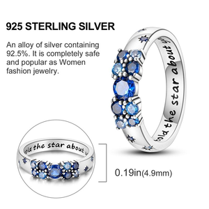 Anello Principessa in Argento 925, Set di Anelli Combinati Sole e Luna, Gioielli per Coppie, Regalo di Fidanzamento e Compleanno, Gioielli di Tendenza - Product Image 2