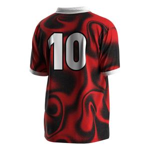 Maillot de football à col polo à bouton unique pour le jour du match, avec zones anti-humidité, empiècements à séchage rapide et fentes de finition personnalisées - Product Image 4