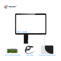 Panel de Pantalla Táctil Capacitiva PCAP de 10.1 Pulgadas Multitáctil EETI ILITEK USB I2C RS232 para Kiosco POS ATM HMI