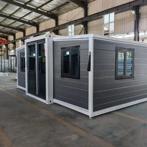 China Leveranciers Custom 20ft 40ft Opvouwbare Kleine Uitklapbare Huis Uitbreidbare Opvouwbare Container Huis Prefab Slaapkamerwoningen