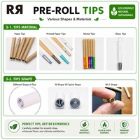 Emballage en pot plastique/verre pour cônes pré-roulés personnalisés en forme de M, en forme de spirale, en forme de M+1, avec embouts