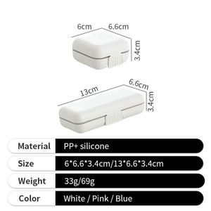 Vente flash - Boîte à pilules à double couche, étanche à l'humidité, fermeture à pression, multicolores, en PP et silicone, pour les voyages - Product Image 4