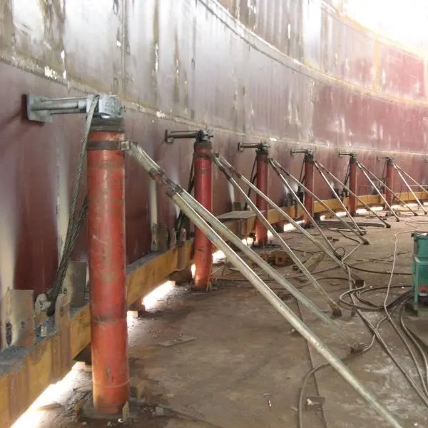 Gatos de cilindro hidráulico de tres etapas de 10 toneladas, 20 toneladas, 30 toneladas, 50 toneladas, 100 toneladas para tanque