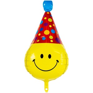 Palloncini in Foglio di Alluminio a Forma di Cappello con Faccina Sorridente 32 Pollici 4D all'Ingrosso per Decorazioni Festa Bambini Globos De Aluminio <span class=keywords><strong>Al</strong></span> Por Mayor - Product Image 1