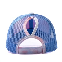 X & Y Haute Qualité Personnalisé Vierge Tie Dye Design Gorras Sport CapTrucker Mesh Ponytail Casquette de Baseball pour Femmes Hommes Casquette D'été