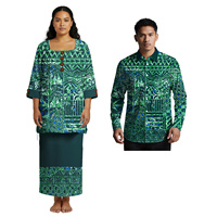 Vêtements personnalisés pour les amoureux des tribus, vêtements samoans pour hommes, chemise à imprimé grande taille, robes pour femmes, Puletasi, ensemble élégant pour couples polynésiens