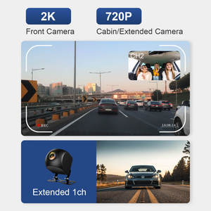 Cámaras de Coche 2K con Doble Lente, Grabador de Vídeo, GPS, Monitoreo de Estacionamiento, Grabación Remota en Vivo, Accesorios para Vehículos, Grabador Frontal 4G - Product Image 4