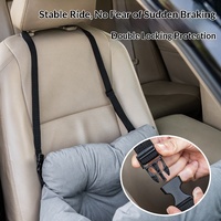 Coussin de siège auto carré moderne et élégant pour animaux de compagnie avec sécurité avant et arrière, lit chaud pour chiens et chats