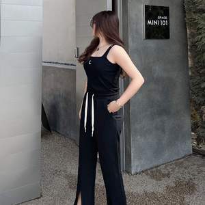 Camiseta sin mangas Runqi para mujer, talla grande, bordada con luna, tejido acanalado, algodón transpirable, multicolor N7988 - Product Image 5