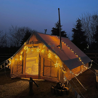 Oxford étanche uv 7 air tente camping extérieur glamping woolf 6 personnes 6.3 13.2 carré gonflable air partition tente hiver