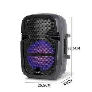 SP-01-altavoz portátil para exteriores, altavoz con batería recargable de 8 pulgadas, BT, USB