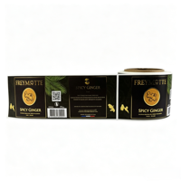Autocollants adhésifs en papier kraft imperméable, personnalisés, avec gaufrage à chaud, de qualité supérieure, pour bouteilles d'alcool/vin, logo de marque personnalisé