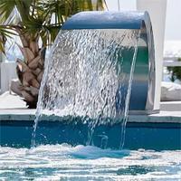 Cascada de acero inoxidable de alta calidad para uso interior y exterior, accesorio para estanque y piscina, característica de aliviadero