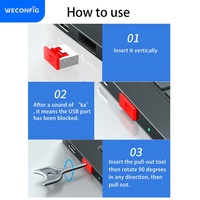 Serrure de port USB en métal, bloqueur de port USB avec clé, serrure de sécurité des données USB, 10 serrures avec 1 clé