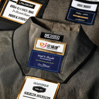 T-shirt personnalisé sac en jean vêtements marque privée logo étiquette Textile cou tissu luxe haute densité vêtement étiquettes tissées pour vêtements