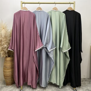1429# Latest Ramadan Abaya Islamic Clothing Muslim Women <b>Kaftan</b> Dubai Middle East Fashion Abaya Turkish Satin Modest Wholesale - Product Image 6